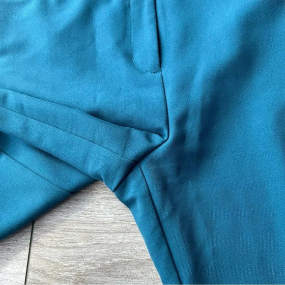 Oak + Fort Turquoise Bootcut Flared Leg Back Slits Trouser Pants - Picture 7 of 13